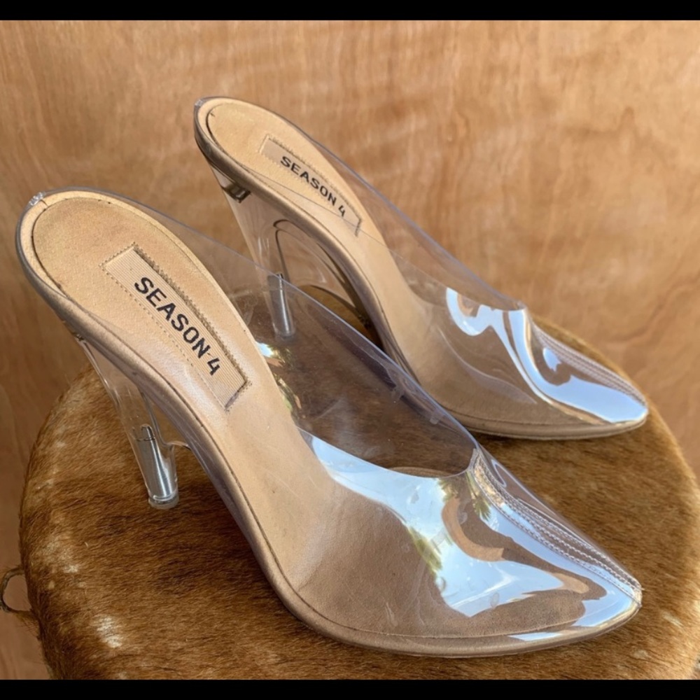 Yeezy season 4 mules clear